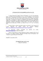AVISO DE INTENÇÃO DE DISPENSA DE LICITAÇÃO